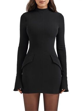 amia black blazer mini dress Clothing : Mini Dresses : 'Amia' Black Blazer Mini Dress